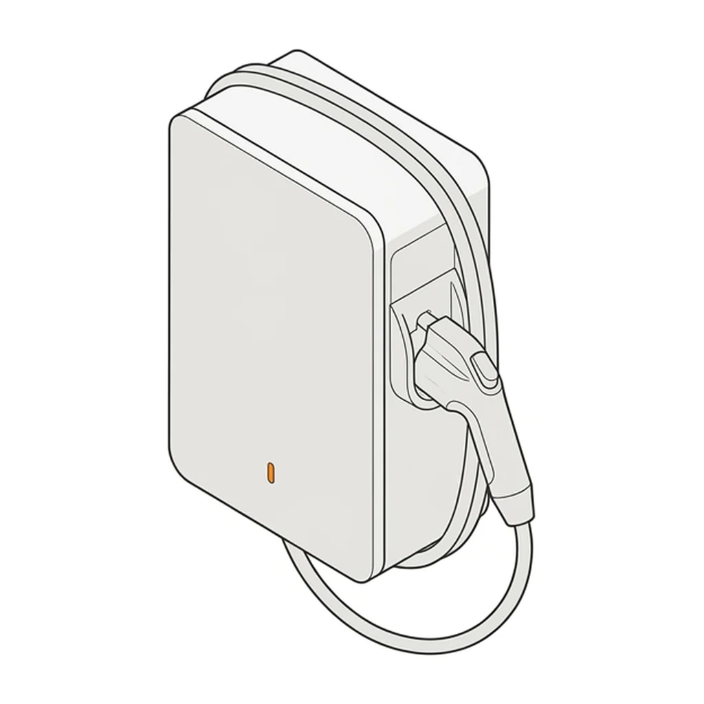 Borne de recharge murale, pilotée avec le reste de la maison